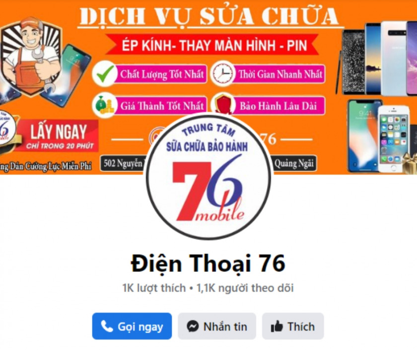 cửa hàng sửa điện thoại quảng ngãi sửa chữa điện thoại uy tín Quảng Ngãi