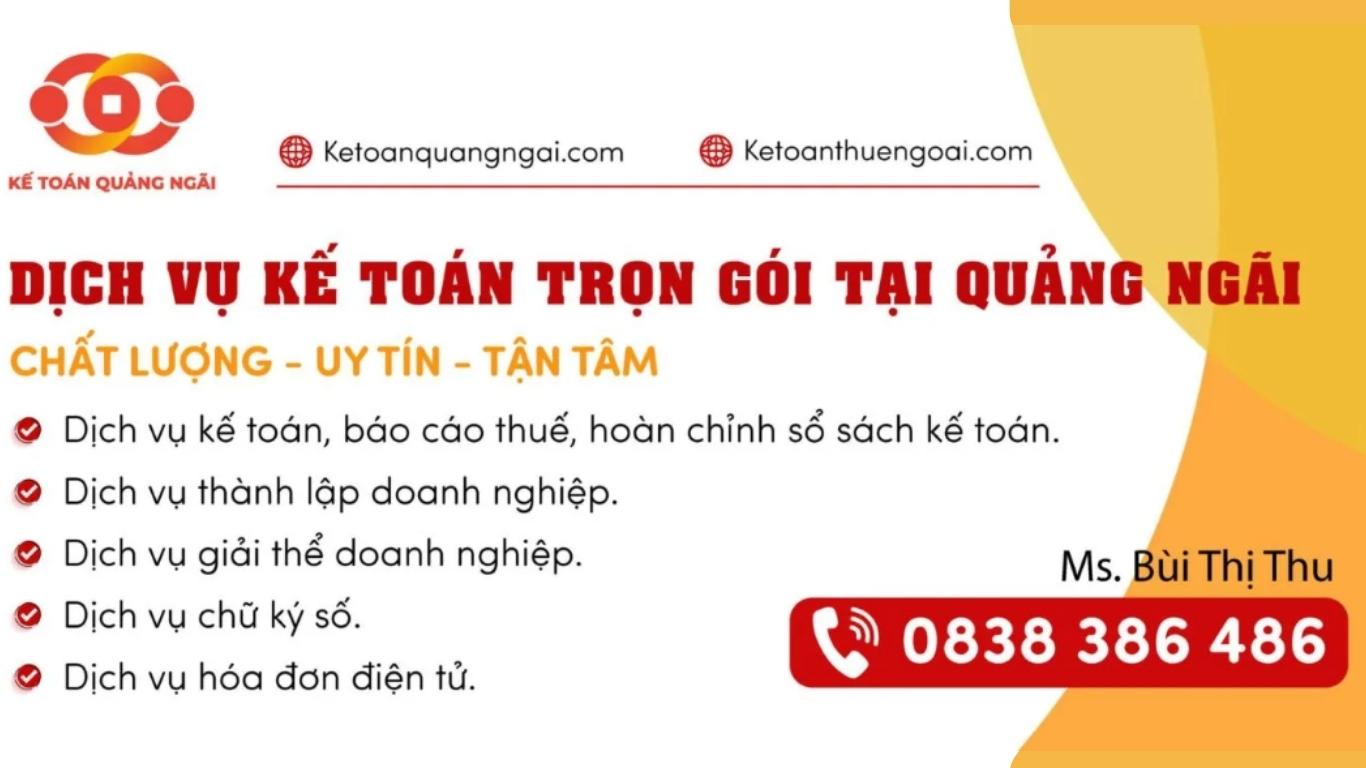 dịch vụ kế toán Quảng Ngãi