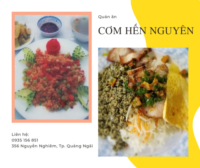 Cơm Hến Nguyên - Quán cơm hến ngon Quảng Ngãi