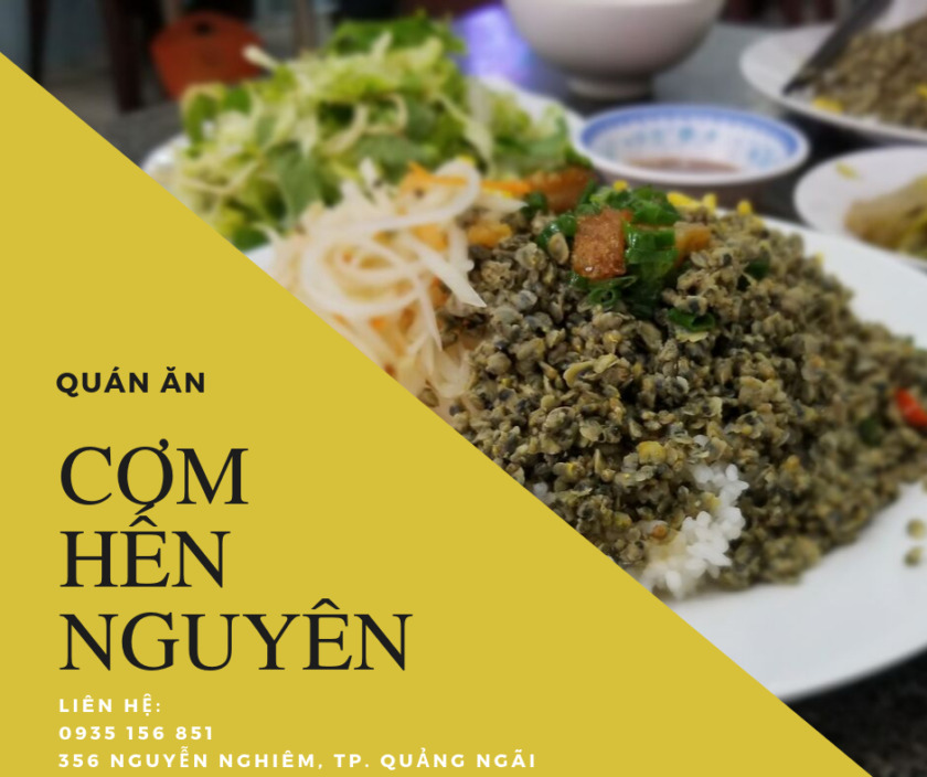 Cơm Hến Nguyên - Quán cơm hến ngon Quảng Ngãi